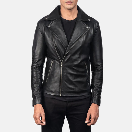Embrace the rebellious spirit with this biker jacket leather. Its black color and sleek design make it a must-have for any fashion-forward individual.